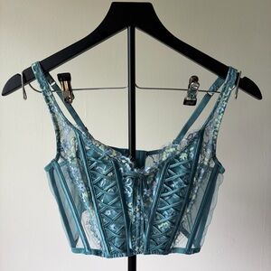 Victoria's Secret Teal Lace Bustier Bra